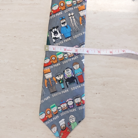 RM Style South Park Cartoon Character Novelty Print Fashion Tie Mens Workwear - Picture 11 of 11